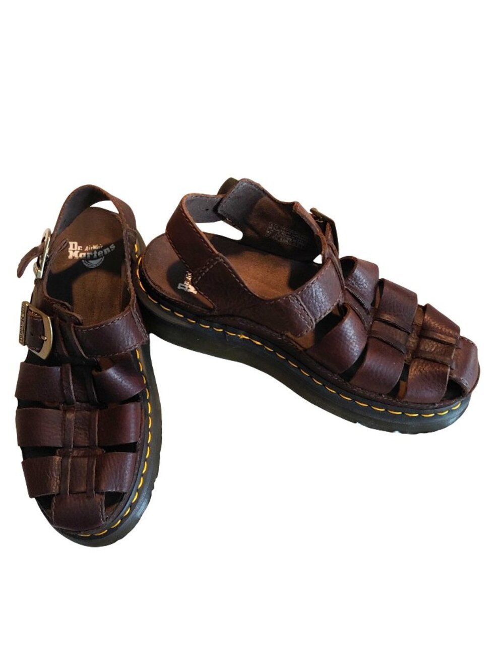 Dr Martens Wrenlie Chunky FIsherman Grizzly Leather Sandals Streetwear Gorp 9